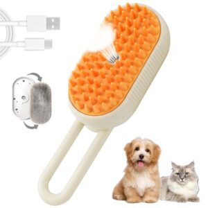 Read more about the article 3-in-1 Pet Grooming Brush – Deshedding, Massaging, Detangling with Steam for Dogs and Cats, Removes Knots and Loose Hair